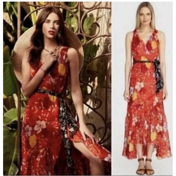 Johnny Was Jade Nidra Silk Wrap Dress Women’s Size Medium Floral (no Belt) Fairy - Picture 3 of 15